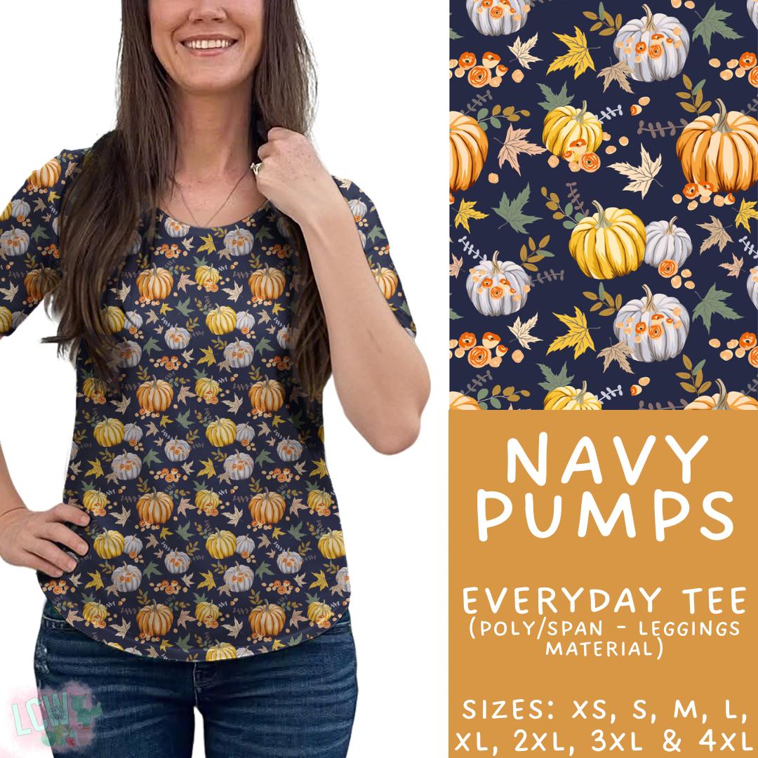 Batch #407 - Fall Fun 2 - Closes 9/4 - ETA mid/late October - Navy Pumps Everyday Tee