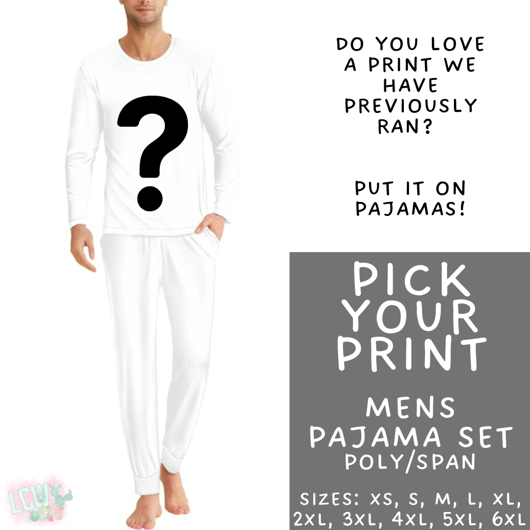 Batch #406 - Fall Family Pajamas - Closes 9/3 - ETA mid/late October - Pick Your Print Men's Pajama Set