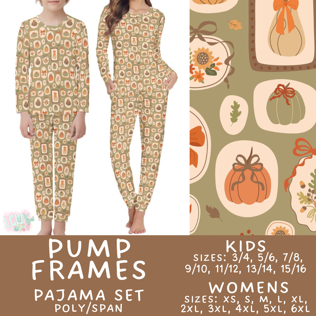Batch #406 - Fall Family Pajamas - Closes 9/3 - ETA mid/late October - Pump Frames Women's & Kid's Pajama Set