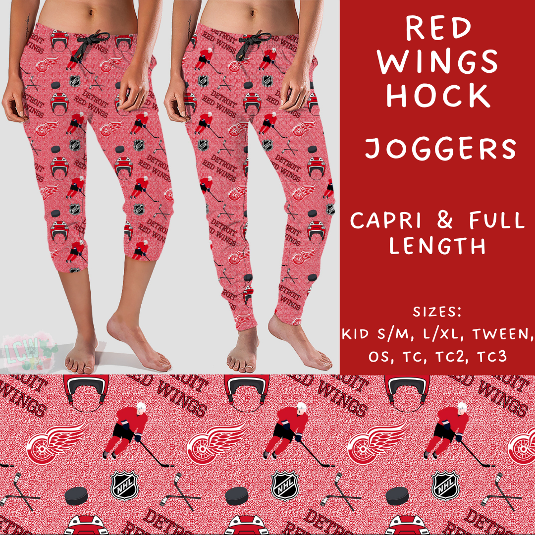 Ready To Ship - Red Wings Hock Full and Capri Length Joggers