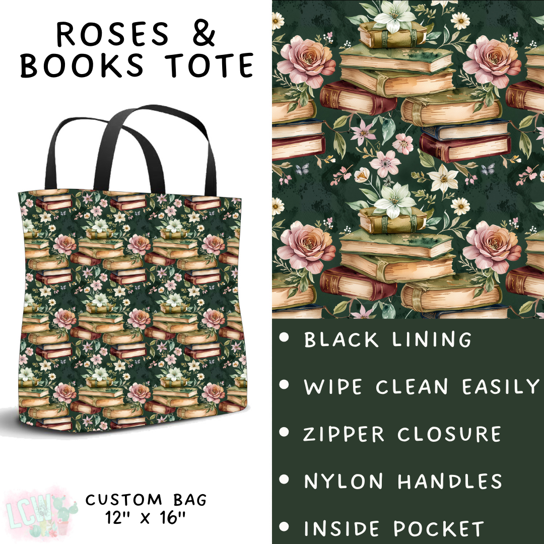 Batch #408 - Fun Run 14 - Closes 9/5 - ETA mid/late October - Roses & Books Tote