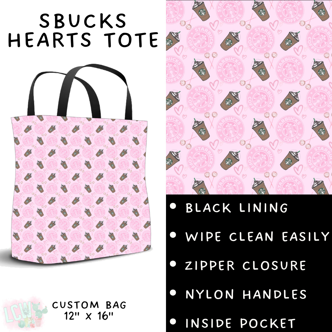 Batch #408 - Fun Run 14 - Closes 9/5 - ETA mid/late October - SBucks Hearts Tote