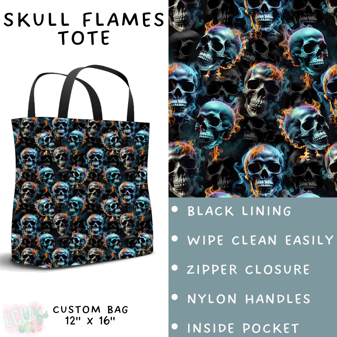 Batch #408 - Fun Run 14 - Closes 9/5 - ETA mid/late October - Skull Flames Tote