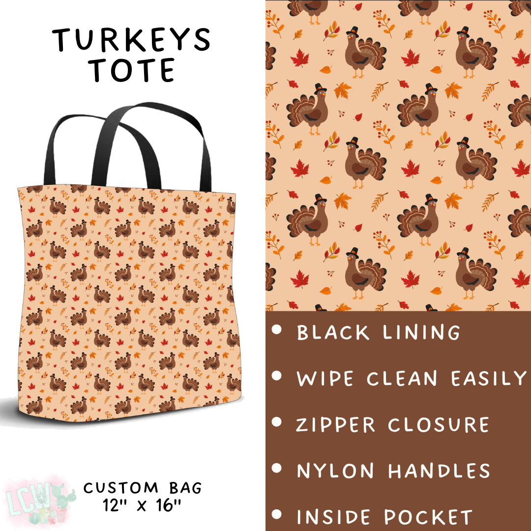 Batch #407 - Fall Fun 2 - Closes 9/4 - ETA mid/late October - Turkeys Tote
