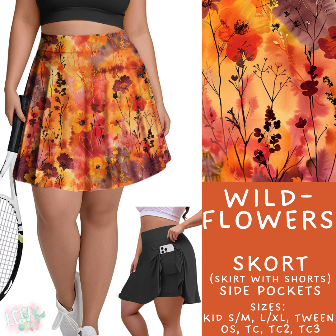 Batch #403 - Hello Fall 2 - Closes 8/28 - ETA mid October - Wildflowers Skort