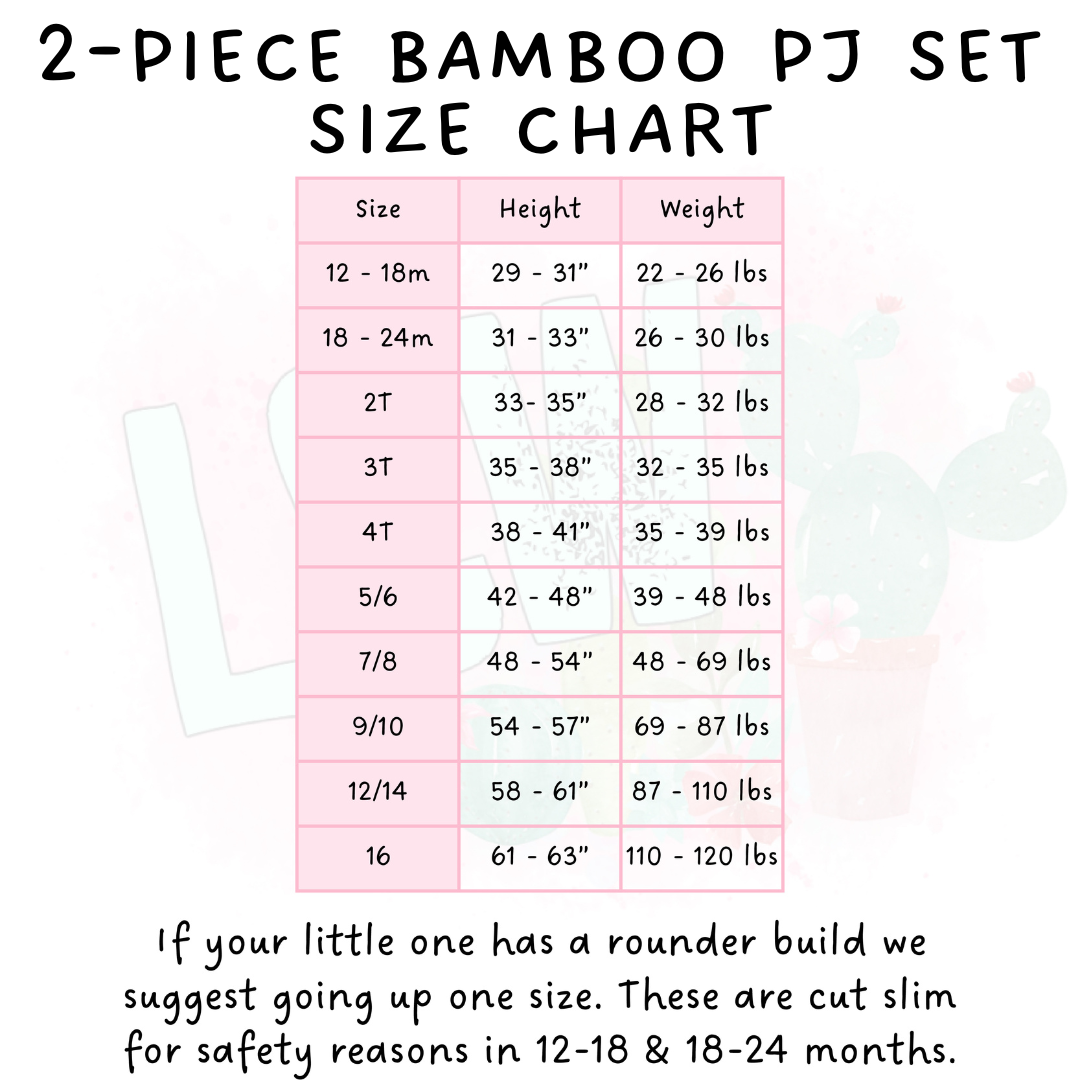 Ready To Ship - Toy Gang Kid's Bamboo Short Sleeper Set - 5T