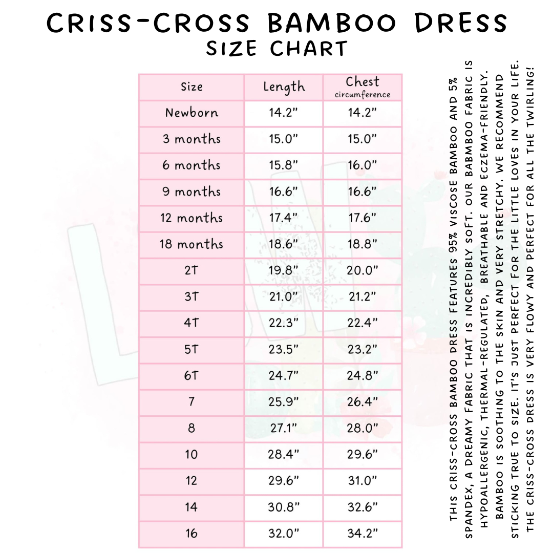 Ready to Ship - Girly Space Criss-Cross Bamboo Dress - 4T & 5T