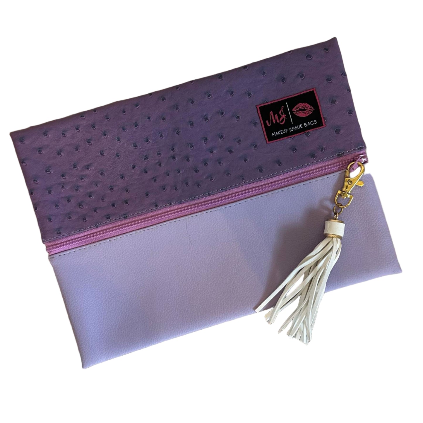 Two Faced Purple Ostrich Custom Junkie Bag