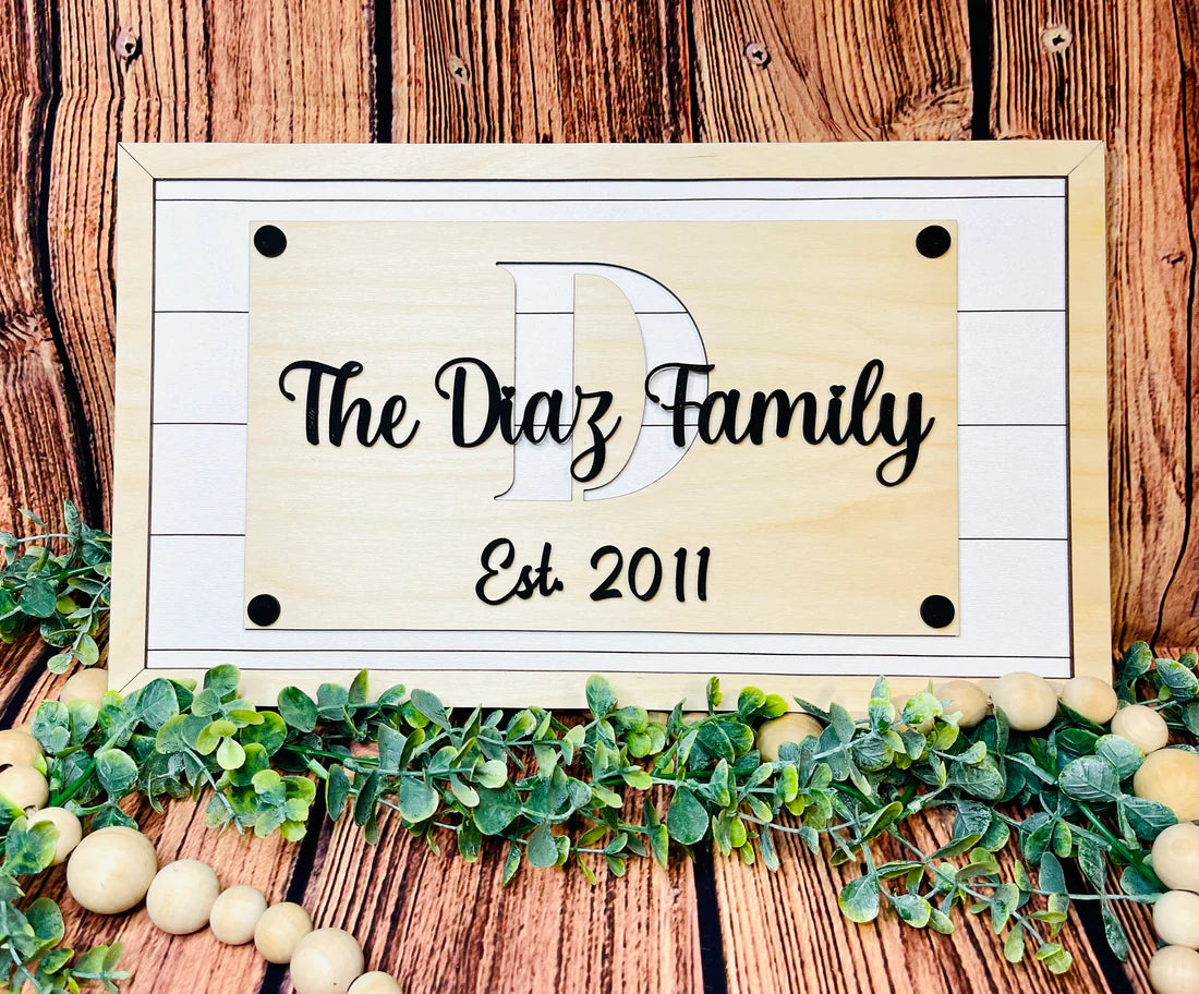 Family Shiplap Custom Sign