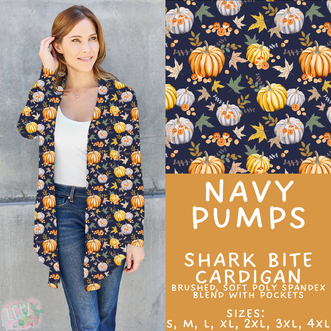 Batch #407 - Fall Fun 2 - Closes 9/4 - ETA mid/late October - Navy Pumps Cardigan