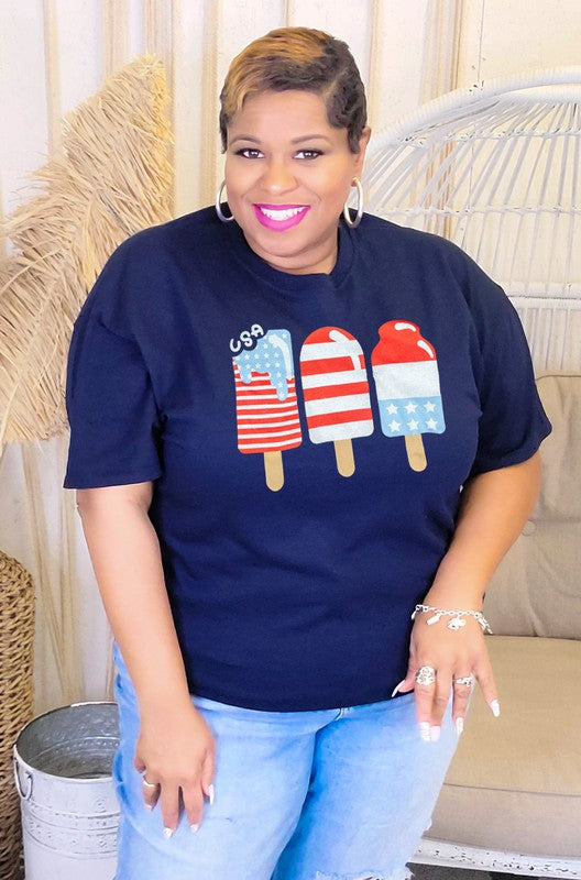 USA Popsicle Patriotic T-Shirt