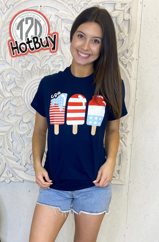 USA Popsicle Patriotic T-Shirt