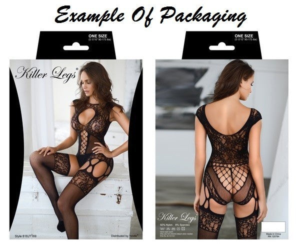 Plunge Lace-Up Bodysuit Bodystocking
