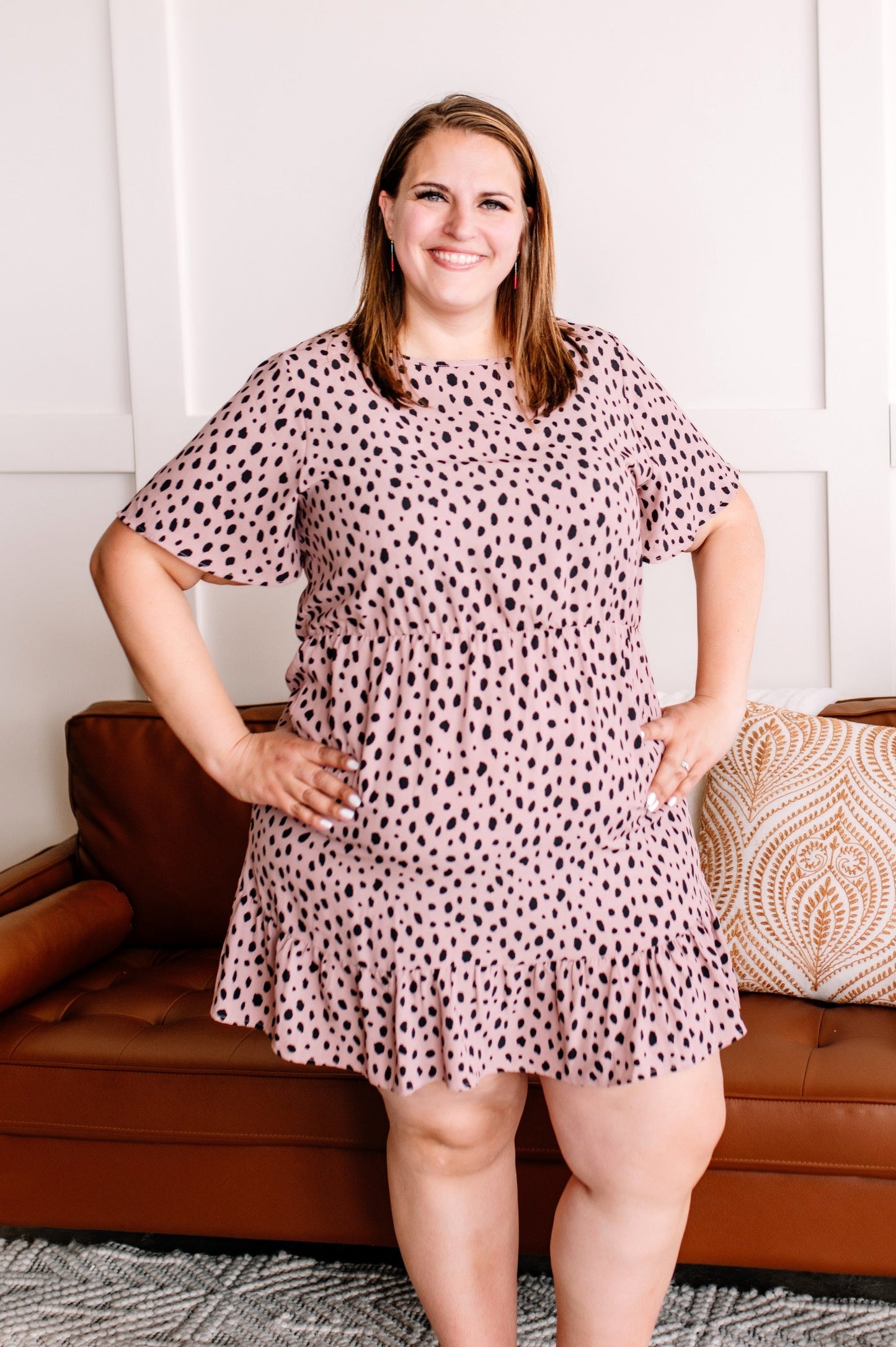 Wild Out There Animal Print Dress In Mauve