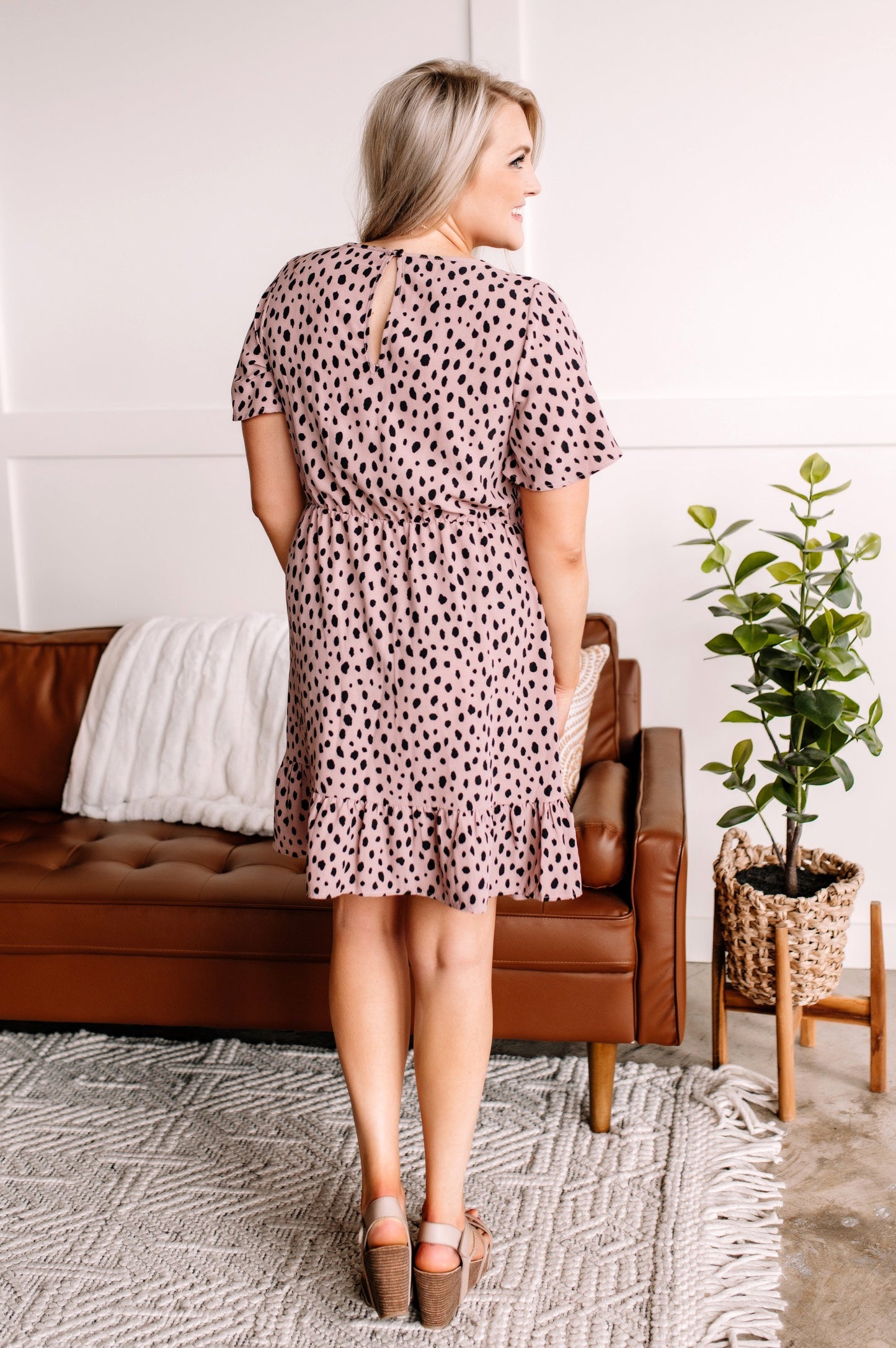 Wild Out There Animal Print Dress In Mauve