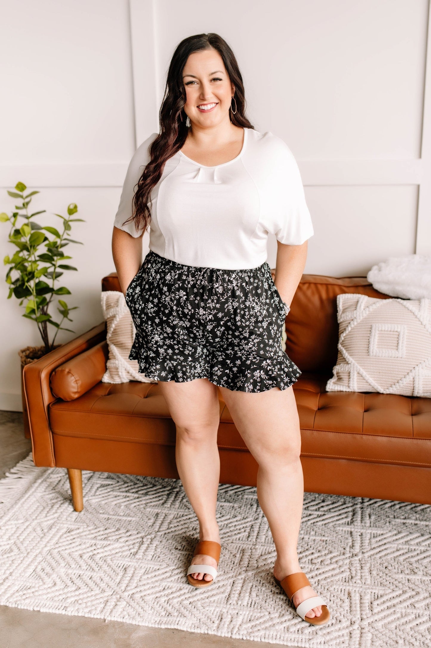 Taking It Back Lace Top In White