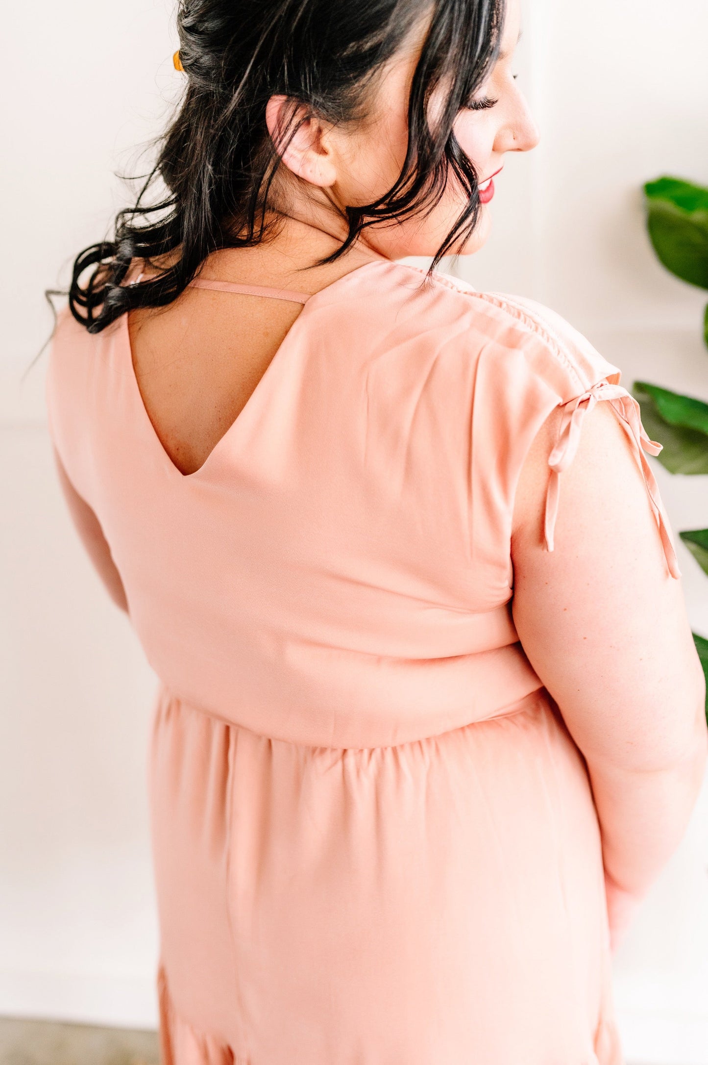 Peachy Queen Midi Dress
