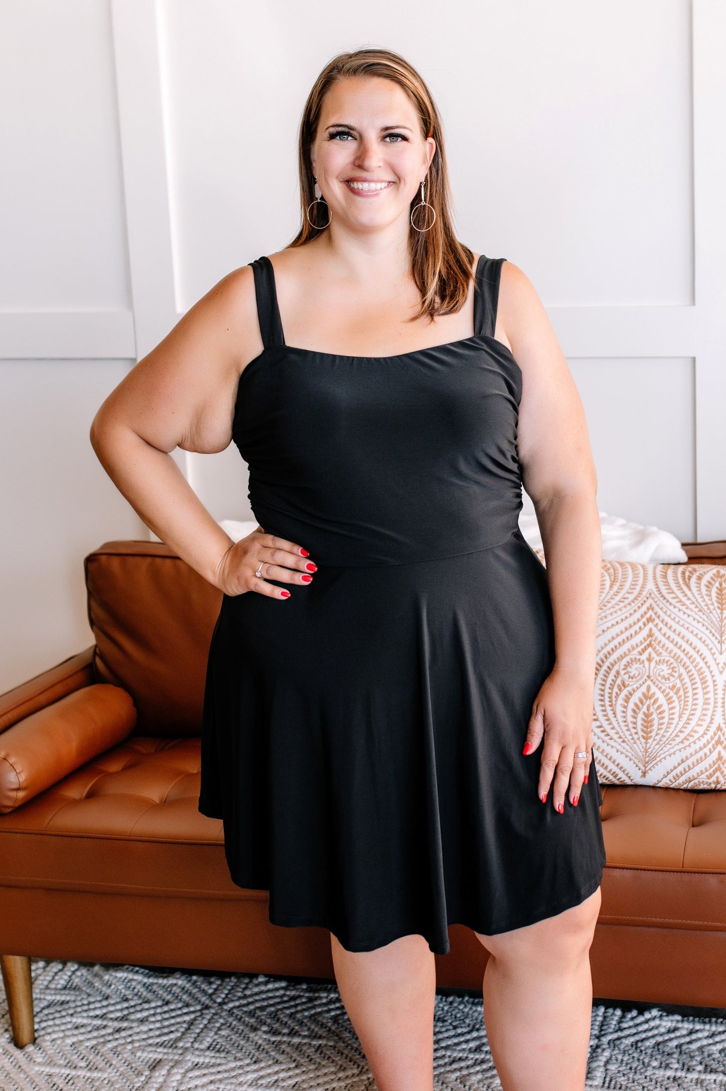 We’ll Go Rounds Tie Back Dress In Classy Black