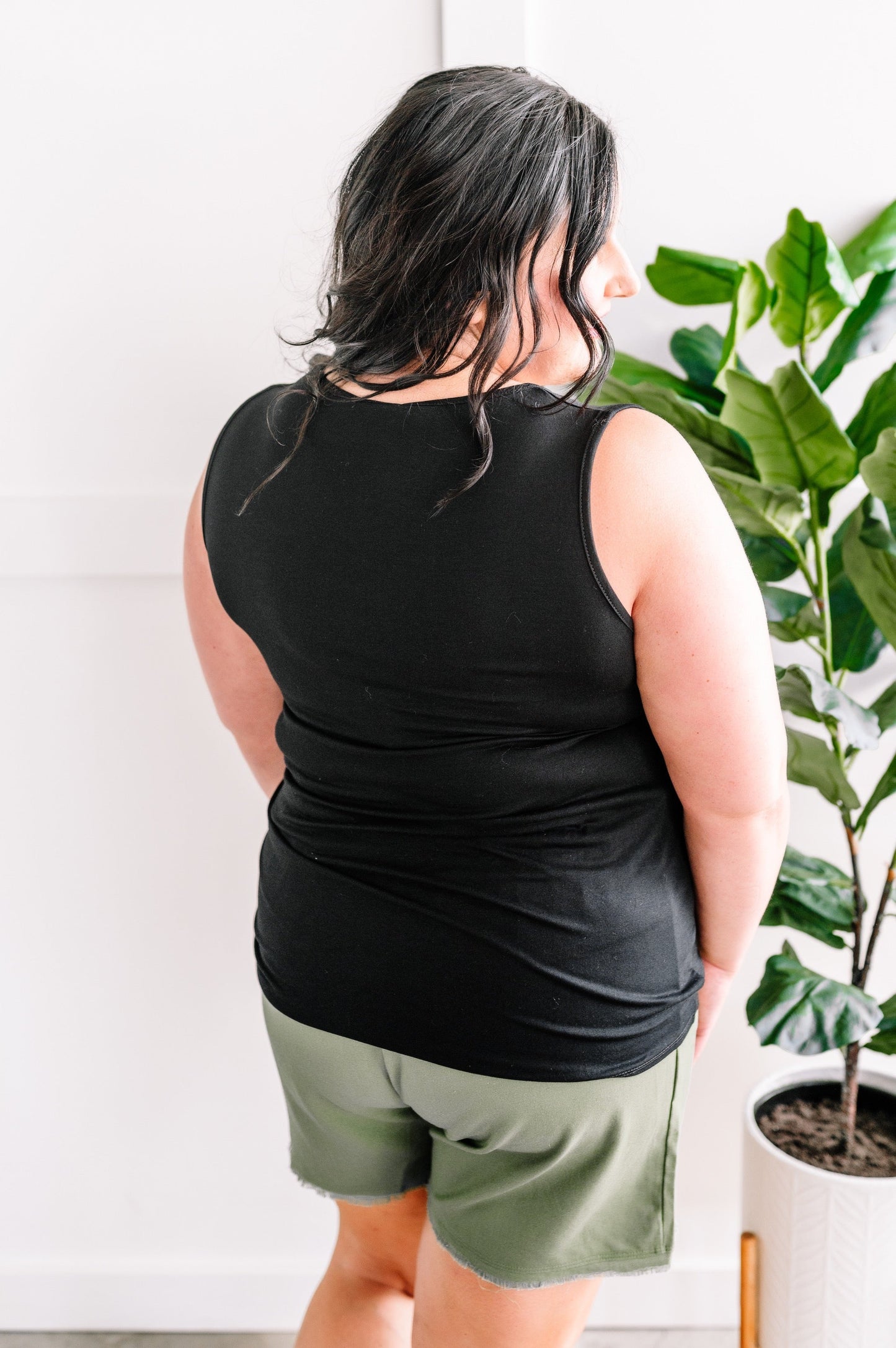 Together At Last Ruched Front Top In Black