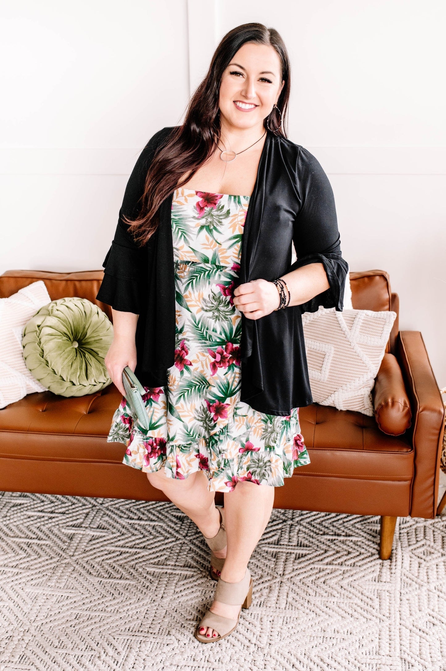 Tropical Print Dress in Island Fantasy