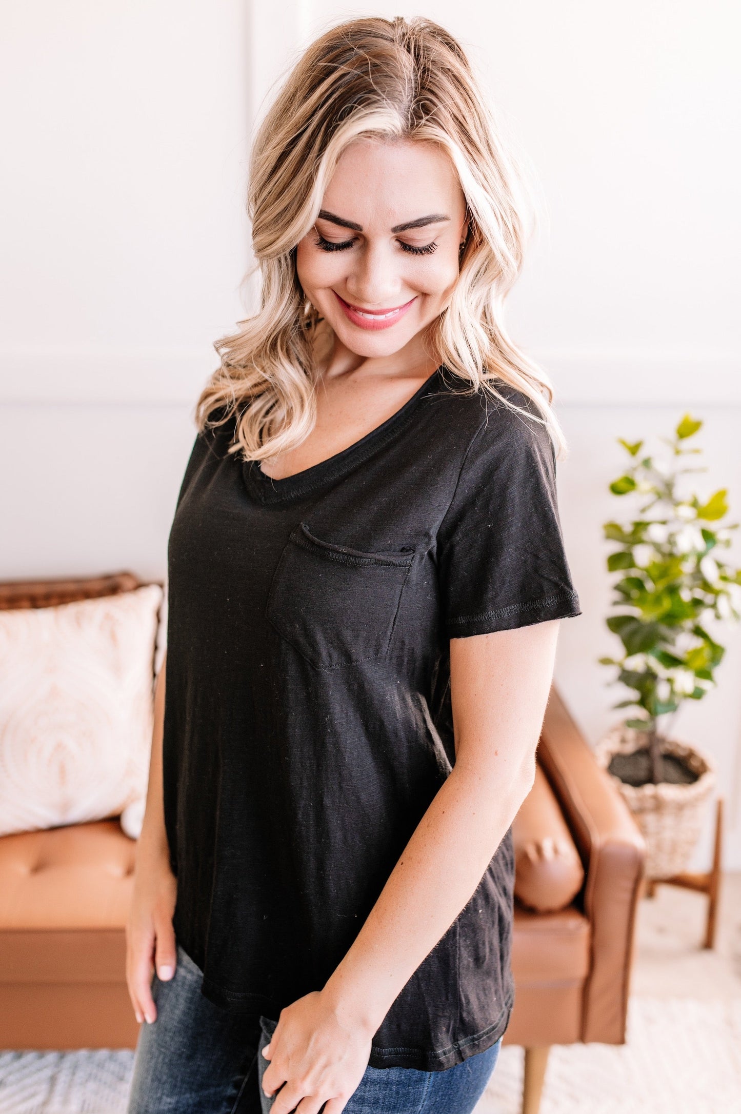 Raw Around The Edges Top In Black