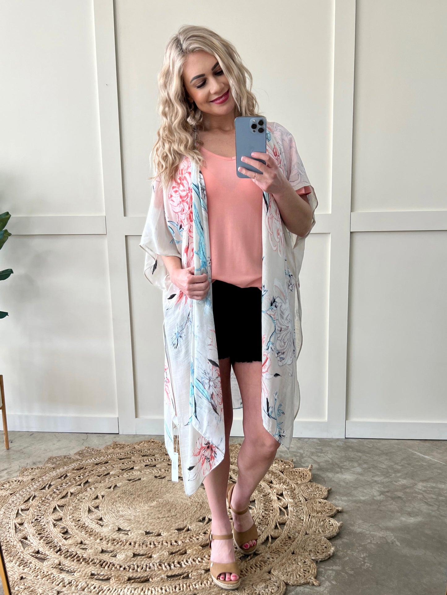 Ruffle Sleeve Tiered Top In Soft Coral Pink