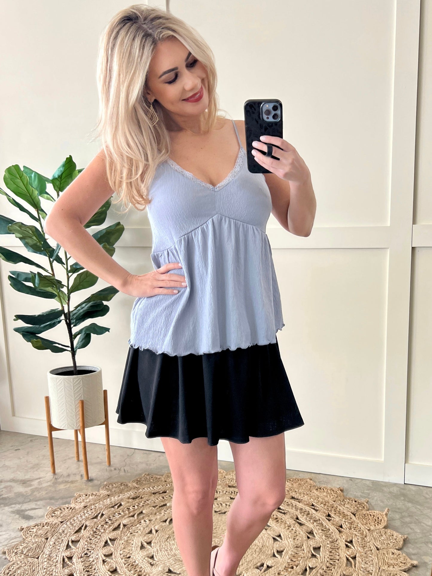 Soft Lace Periwinkle Cami Top