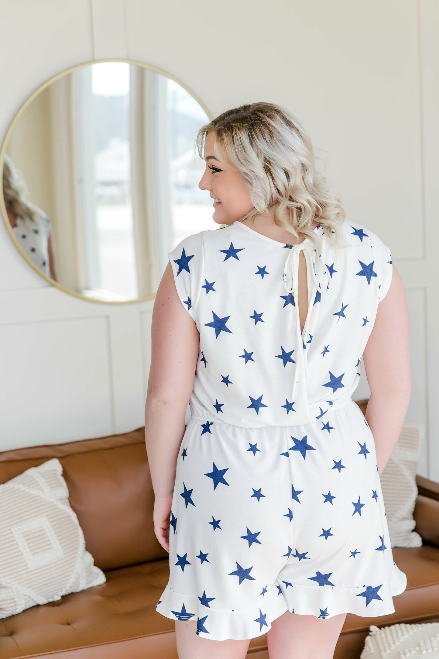 When The Stars Go Blue Short Sleeve Romper