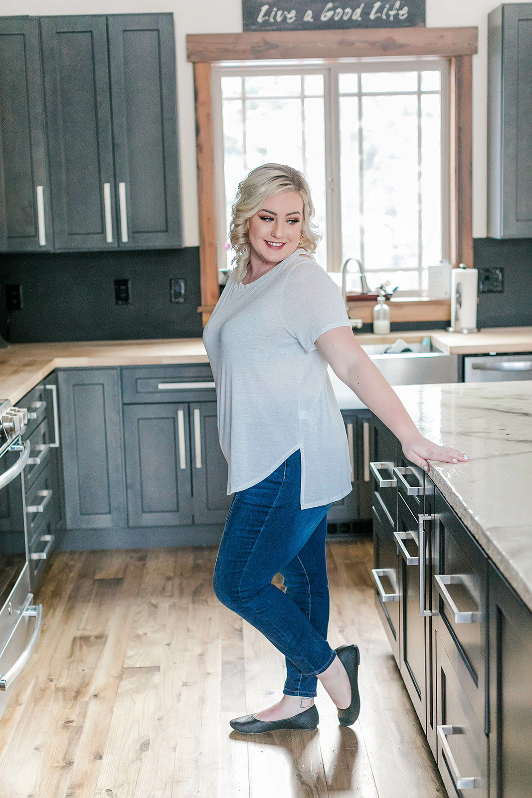 The Perfect Web Top In Heathered Gray