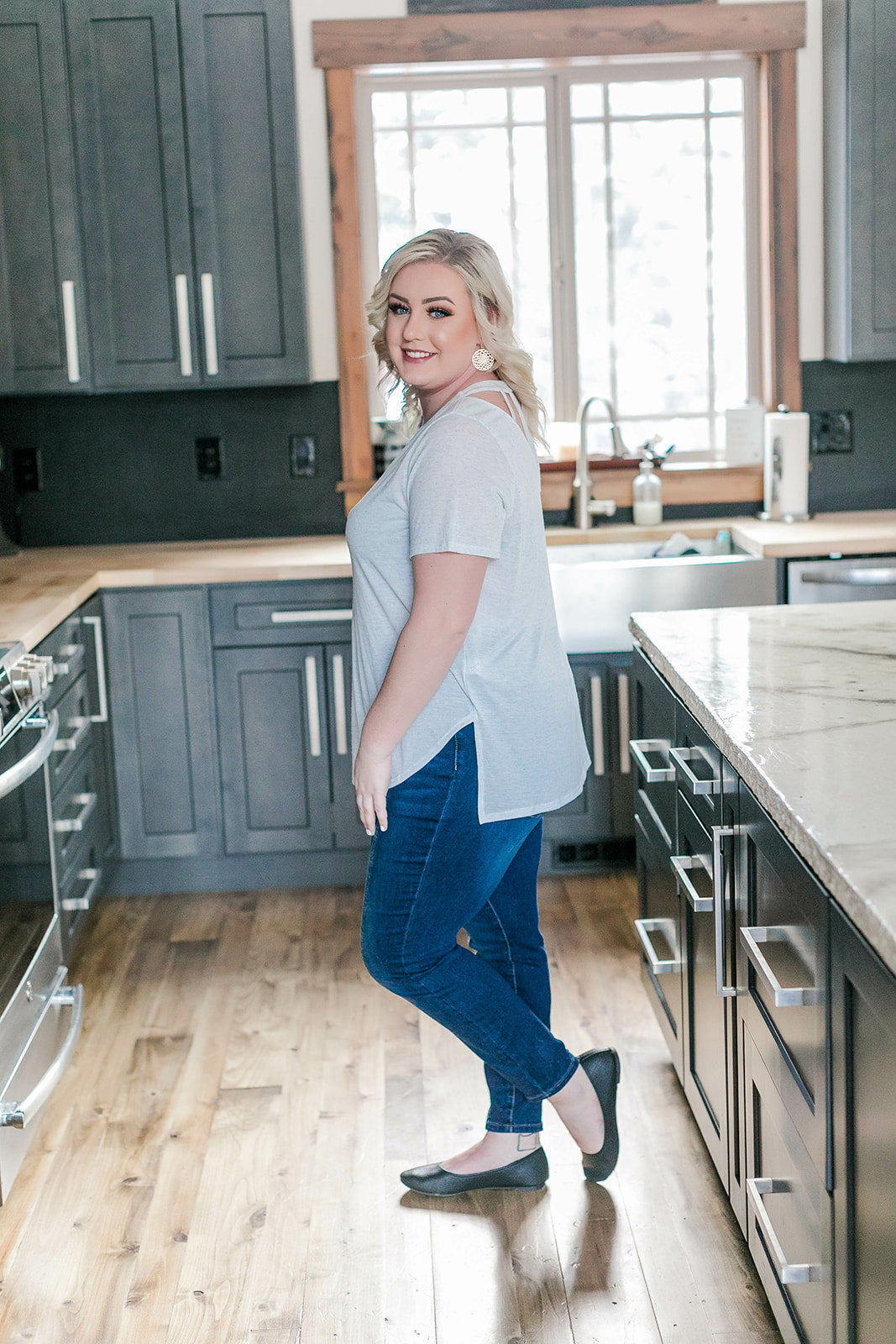 The Perfect Web Top In Heathered Gray