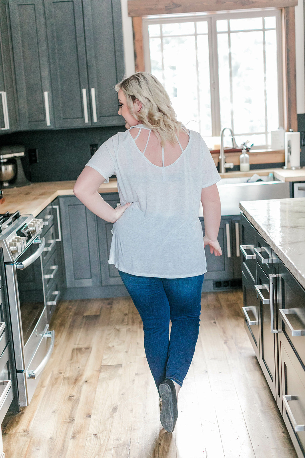 The Perfect Web Top In Heathered Gray