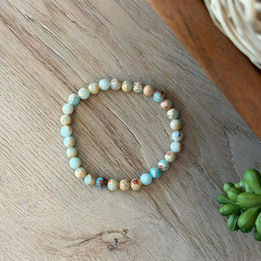 Aqua Terra Jasper Stretch Jewelry Junkie Bracelet