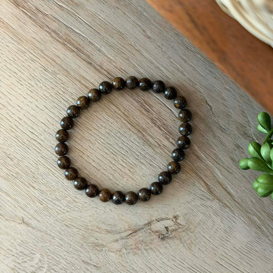 Faceted Bronzite stretch Jewelry Junkie Bracelet