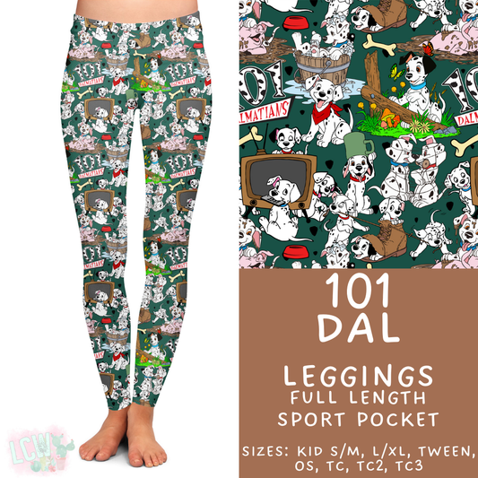 Ready to Ship 101 Dal Full Length Leggings - Sport Pocket TC & TC2