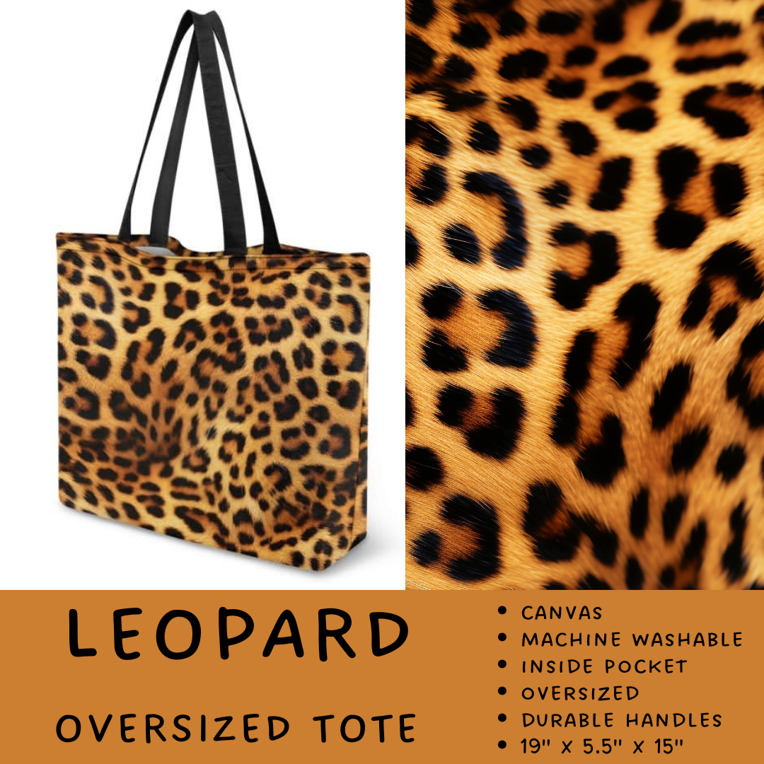 Batch #264 - Travel Collection - Closes 12/31 - ETA - Leopard Oversized Totes