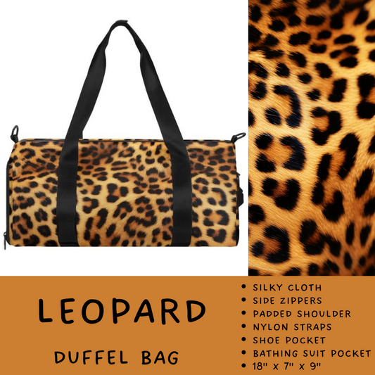 Batch #264 - Travel Collection - Closes 12/31 - ETA - Leopard Duffel Bag