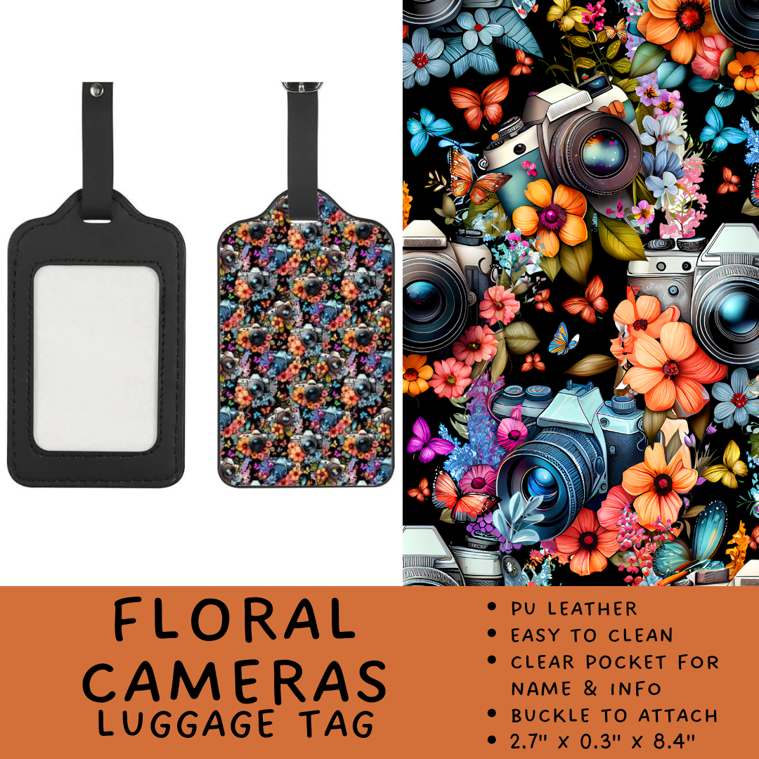 Batch #264 - Travel Collection - Closes 12/31 - ETA - Floral Cameras Luggage Tag