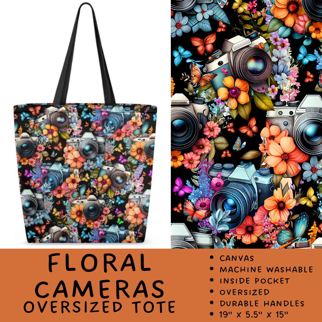 Batch #264 - Travel Collection - Closes 12/31 - ETA - Floral Cameras Oversized Totes