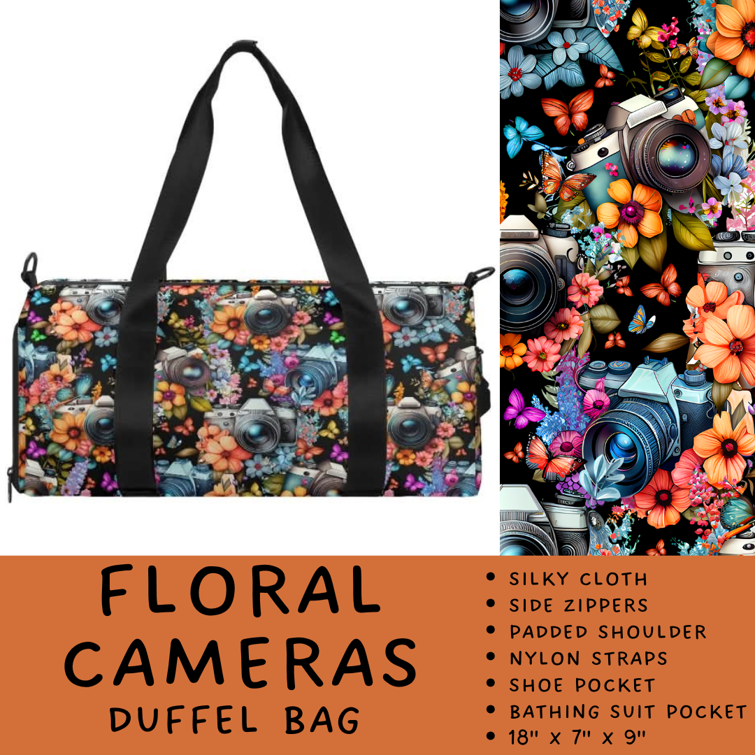 Batch #264 - Travel Collection - Closes 12/31 - ETA - Floral Cameras Duffel Bag