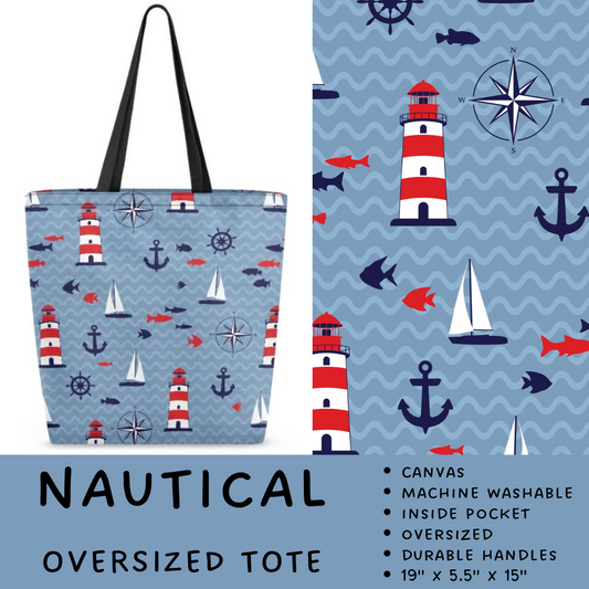 Batch #264 - Travel Collection - Closes 12/31 - ETA - Nautical Oversized Totes