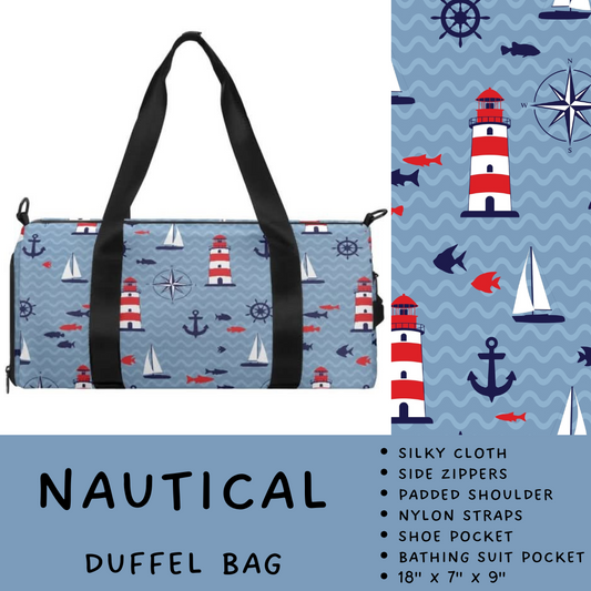 Batch #264 - Travel Collection - Closes 12/31 - ETA - Nautical Duffel Bag