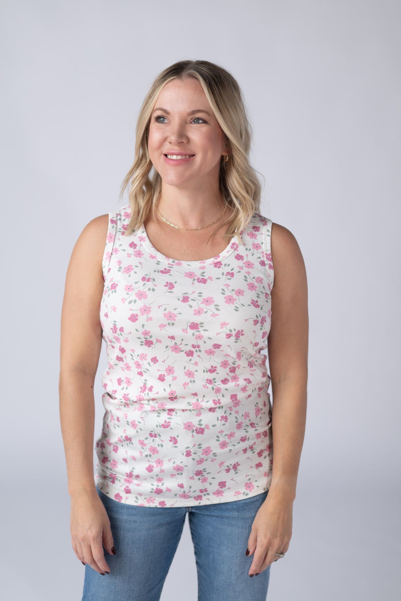 IN STOCK Ava Tank - Pretty in Pink Floral