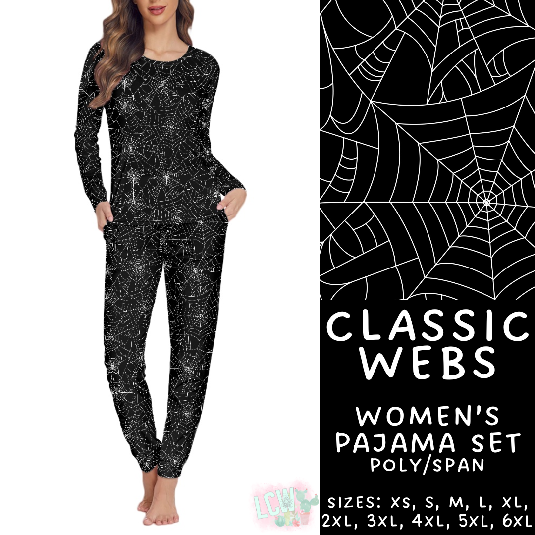 Ready to Ship - Classic Webs Women's Pajama Set - Sizes M-2XL
