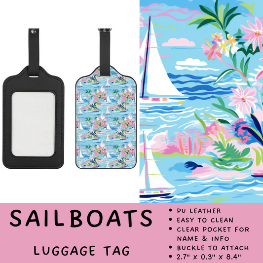 Batch #264 - Travel Collection - Closes 12/31 - ETA - Sailboats Luggage Tag