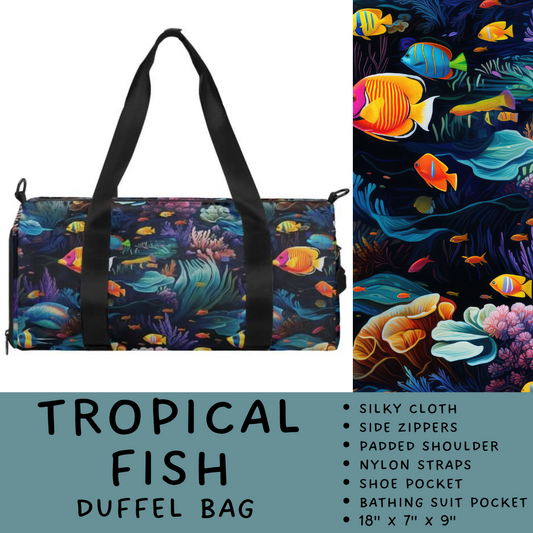 Batch #264 - Travel Collection - Closes 12/31 - ETA - Tropical Fish Duffel Bag