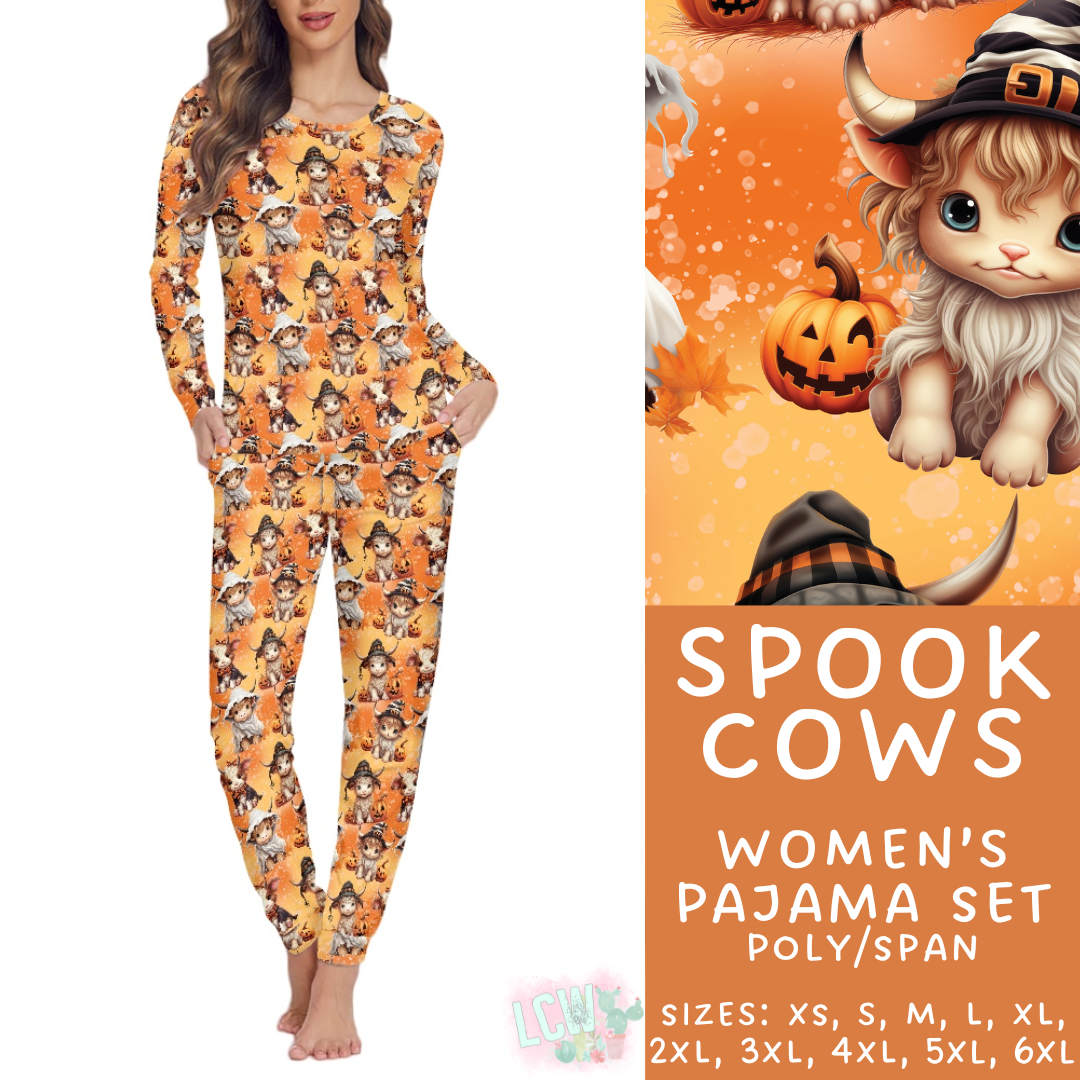 Ready to Ship - Spook Cows Women's Pajama Set - Sizes M-3XL