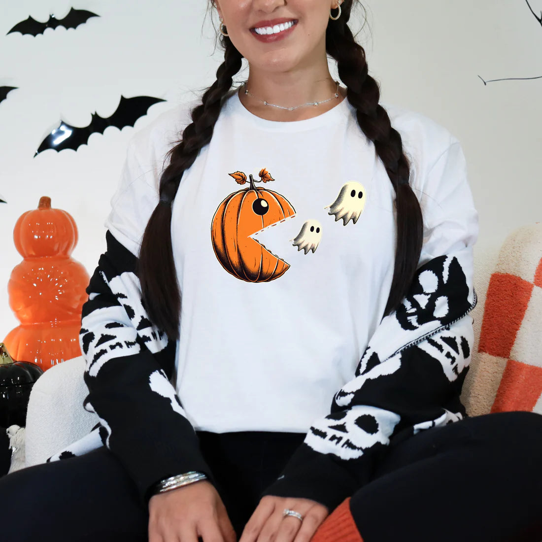 Pumpkin Pac Ghosts Graphic Tee