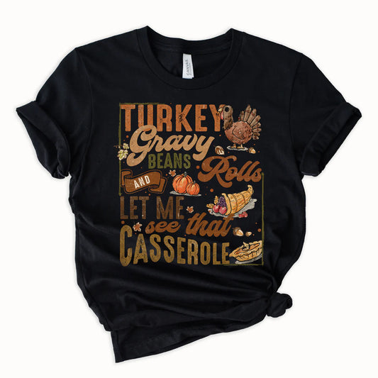 Turkey Gravy Beans Rolls Graphic Tee