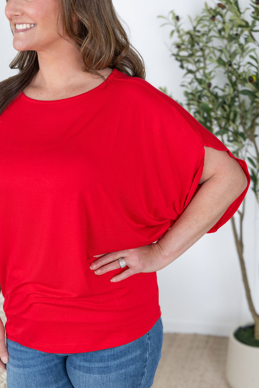 IN STOCK Darcy Dolman Top - Red