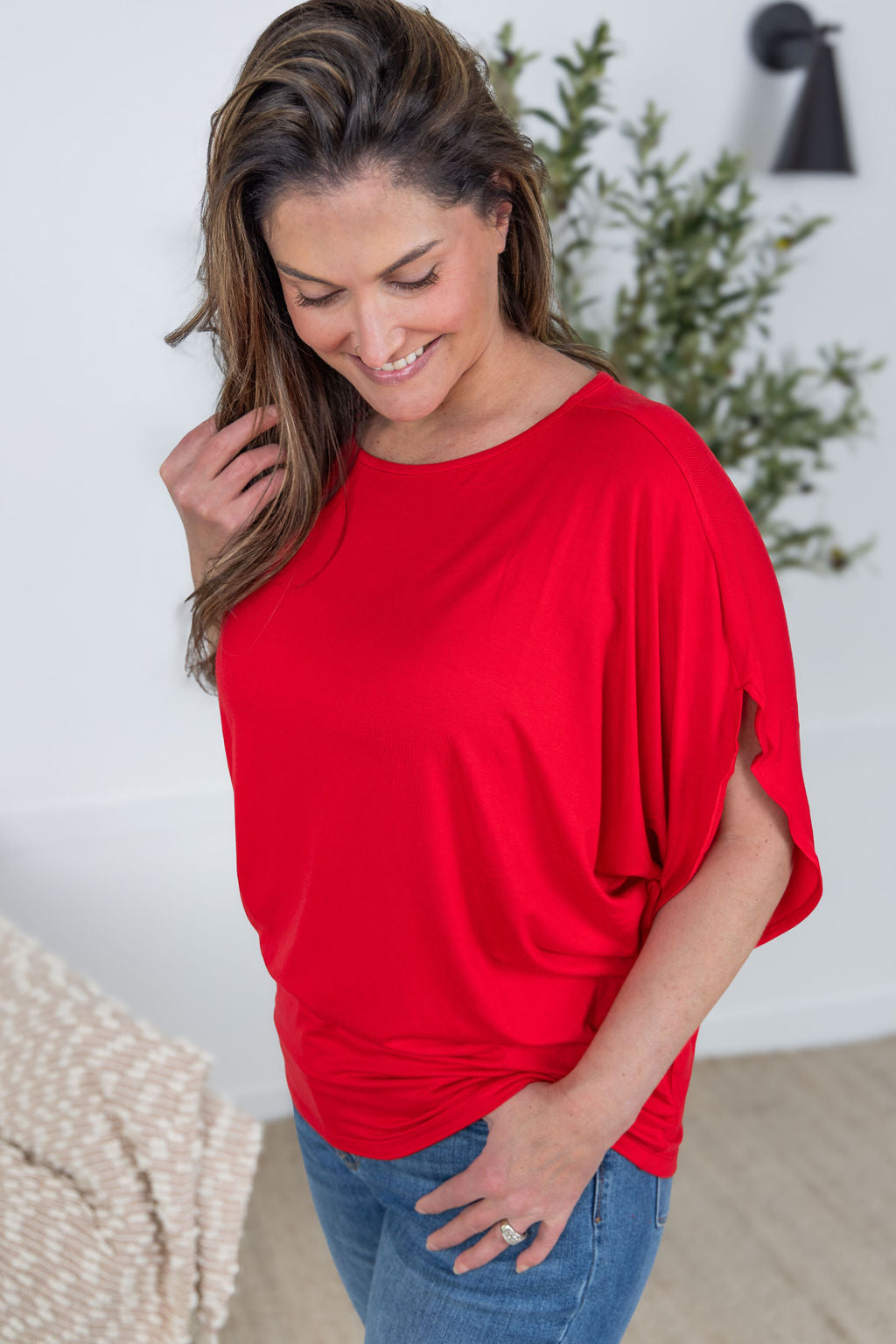 IN STOCK Darcy Dolman Top - Red